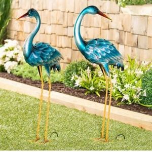35” Blue Heron Statue Pair brand new